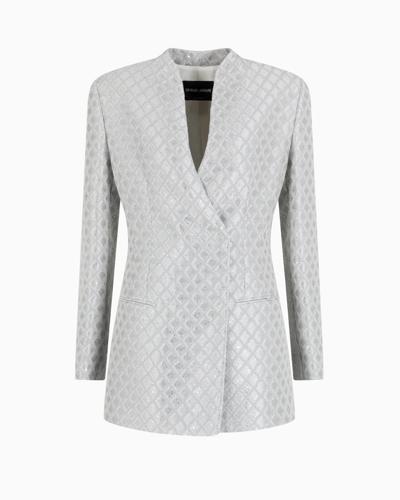 DOUBLE-BREASTED JACKET IN JACQUARD - 1