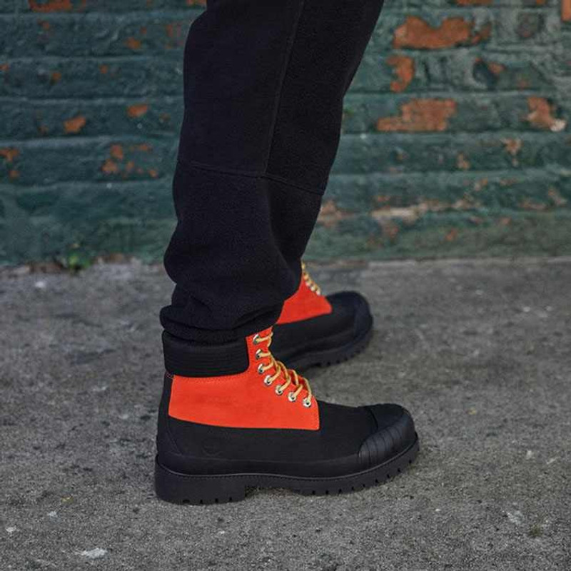 Timberland Premium 6 Inch Waterproof Boot 'Medium Orange Nubuck with Black' A2KECW 7
