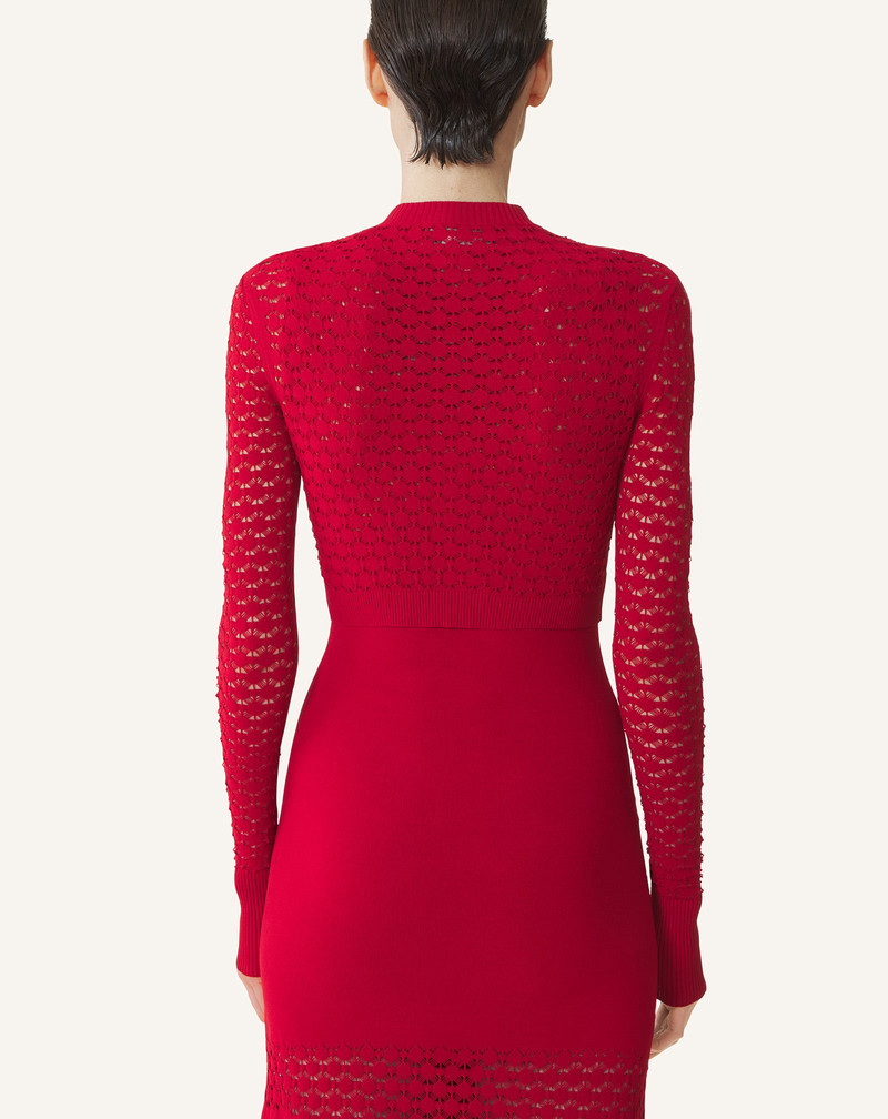 LACE CARDIGAN WITH ROUND NECK 4