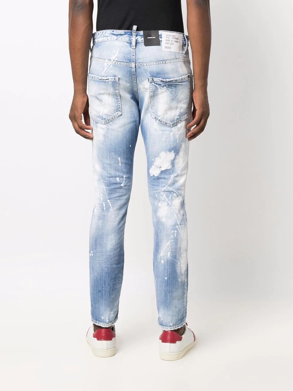 paint splatter-effect skinny jeans - 4