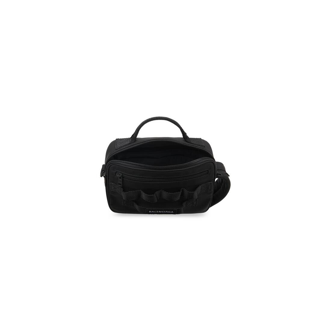 Men's Army Pouch With Strap in Black - 5