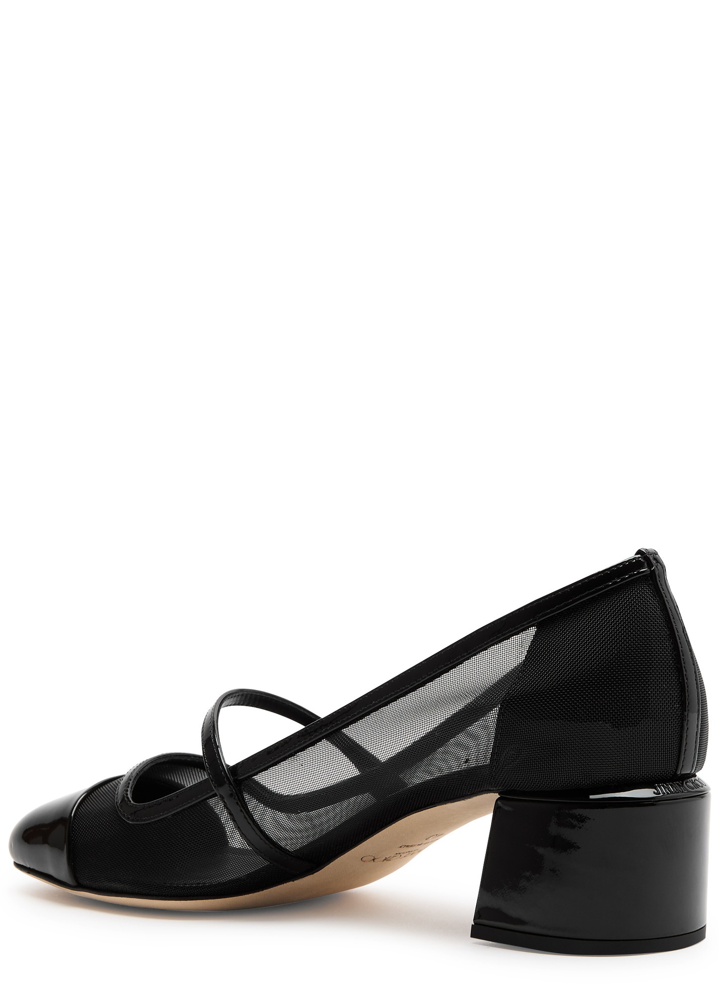 Elisa 45 mesh and patent leather Mary Jane pumps - 2