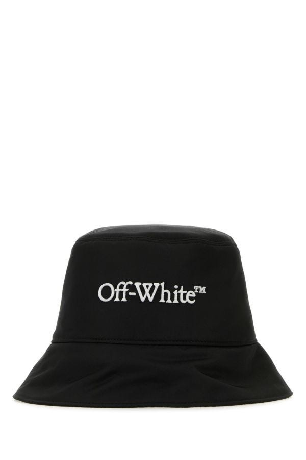 Black polyester bucket hat - 1