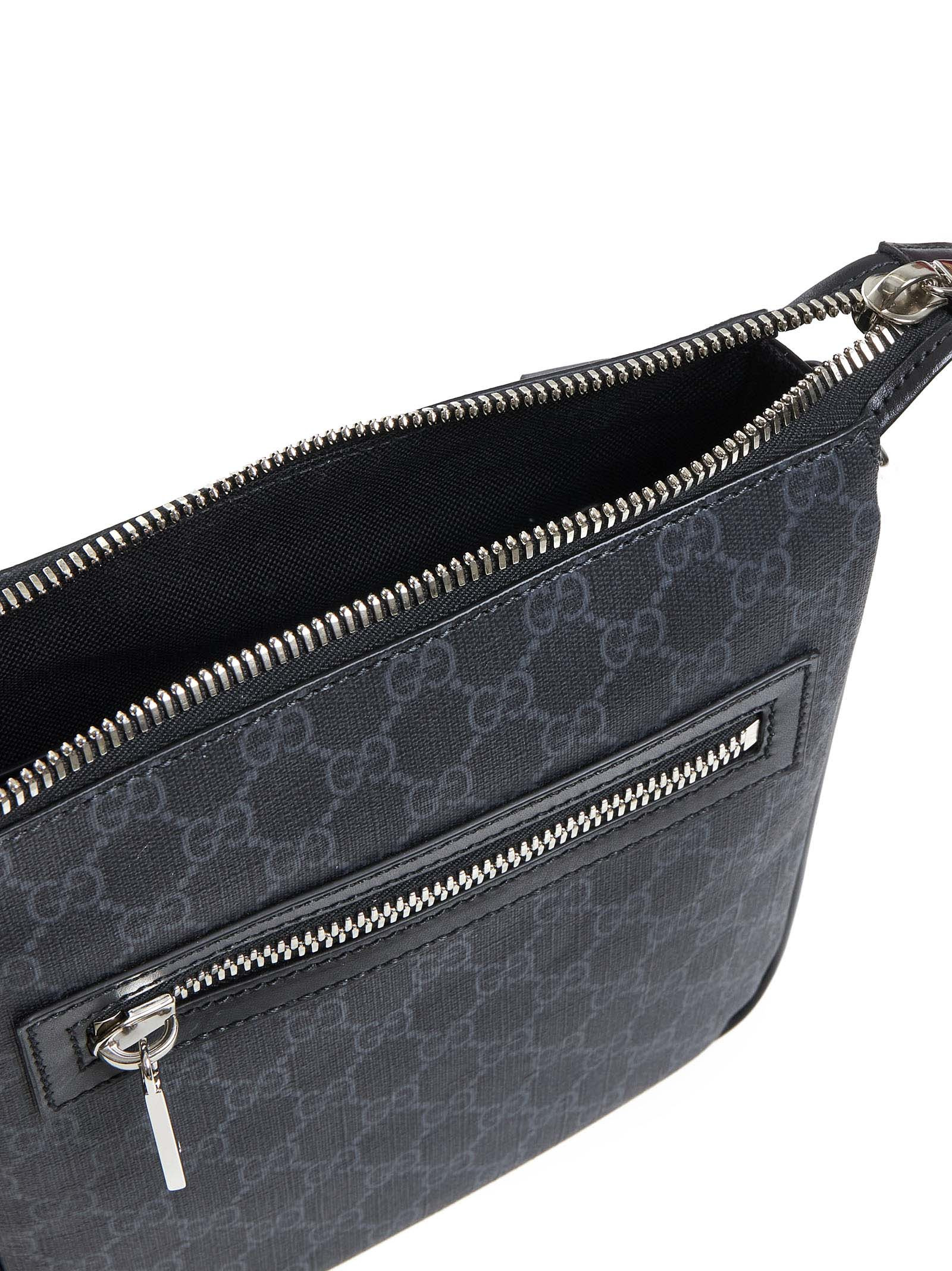 Gucci Men Small Gg Black Shoulder Bag - 5