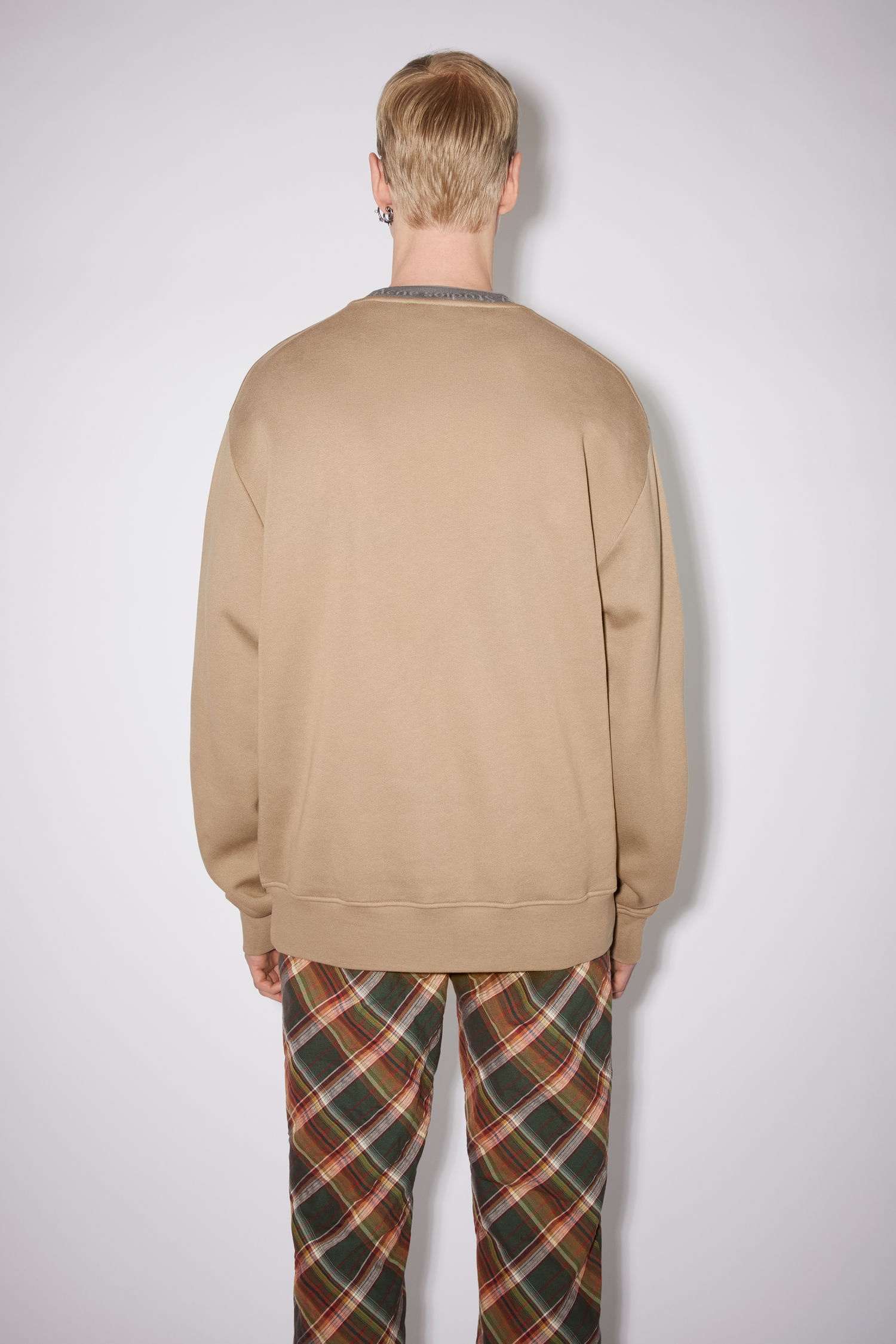 Logo rib sweatshirt - Dark beige - 3