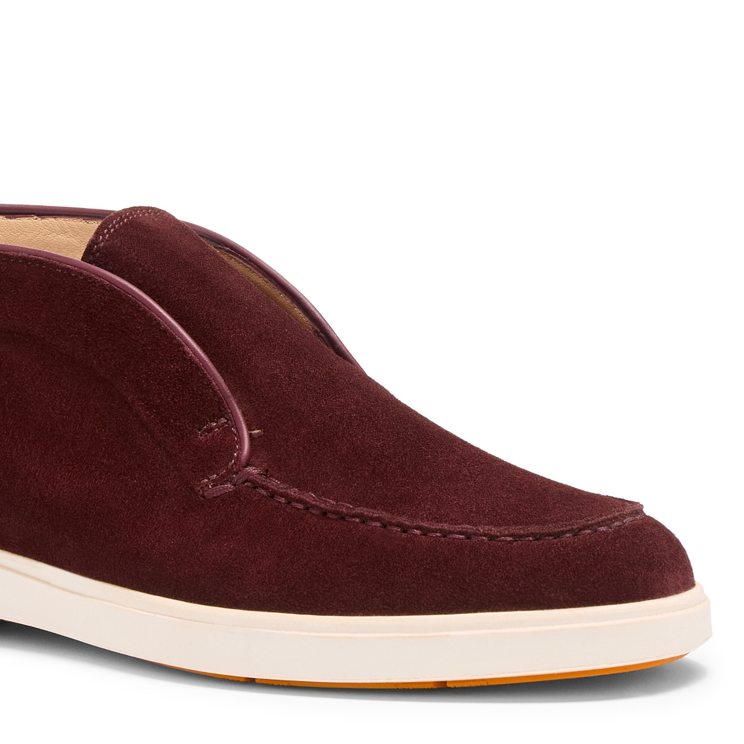 Women's burgundy suede desert boot - 5