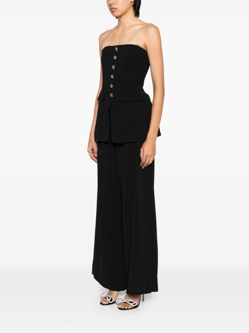 bandeau crepe jumpsuit - 3