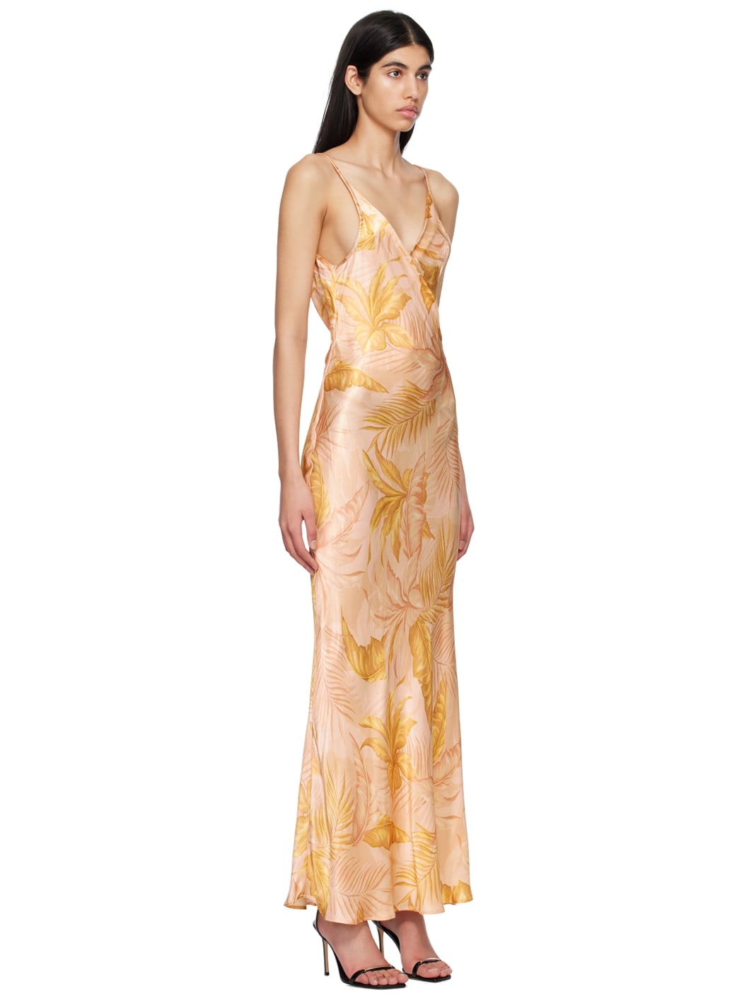 Gold Dusty Palms Maxi Dress - 2