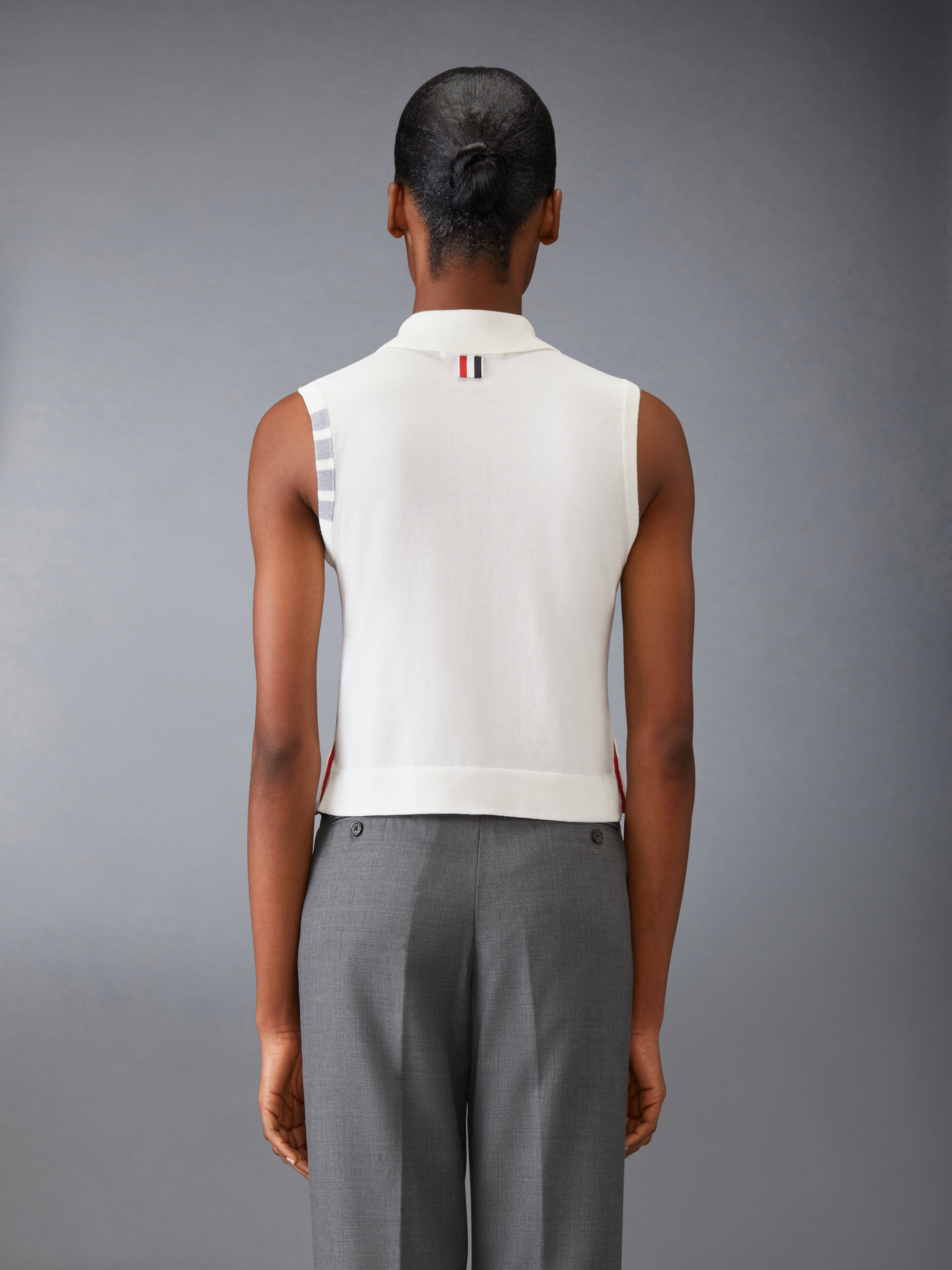 COTTON 4-BAR CROPPED SHIRT - 3