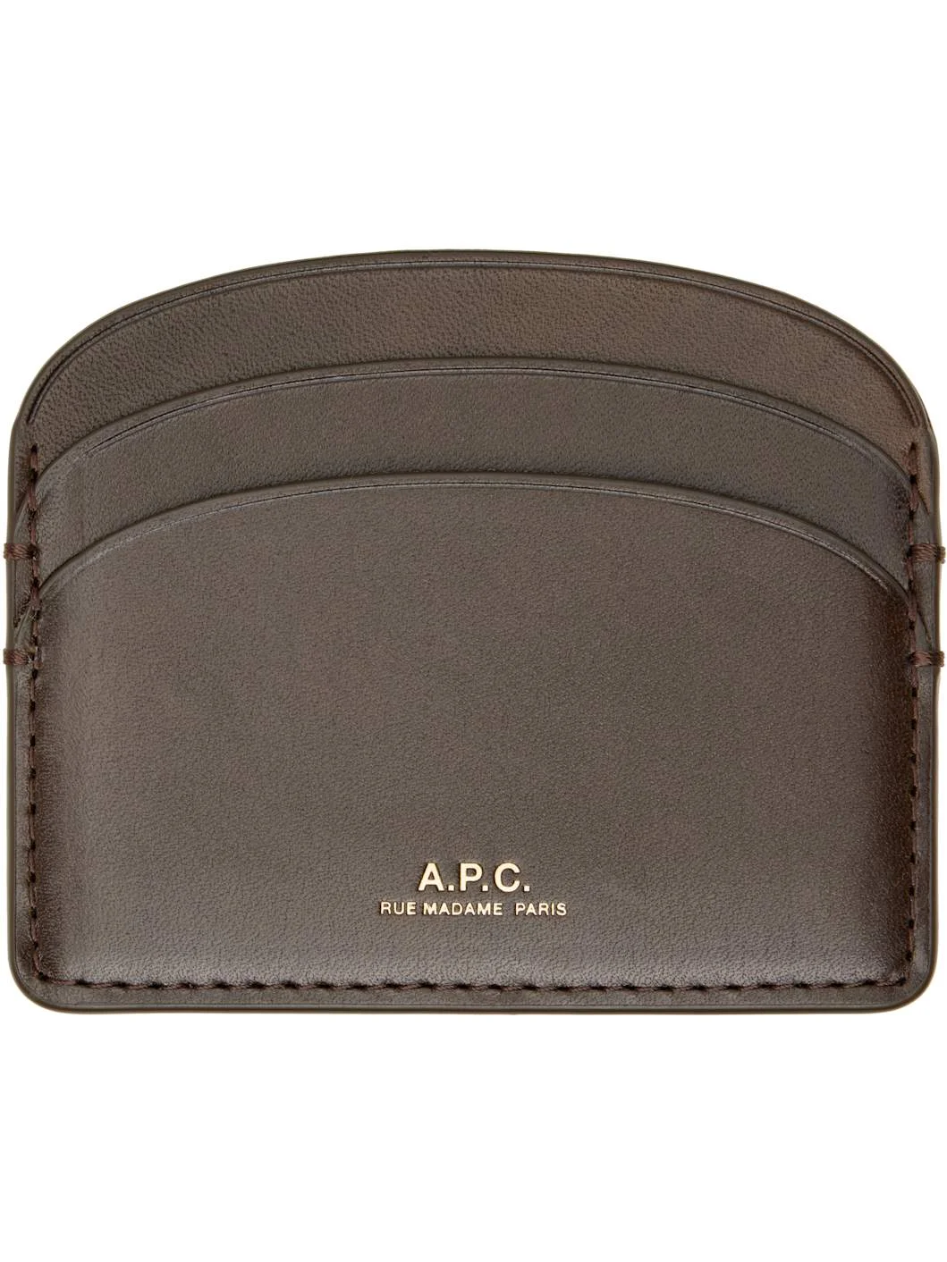 Brown Demi-Lune Card Holder - 1