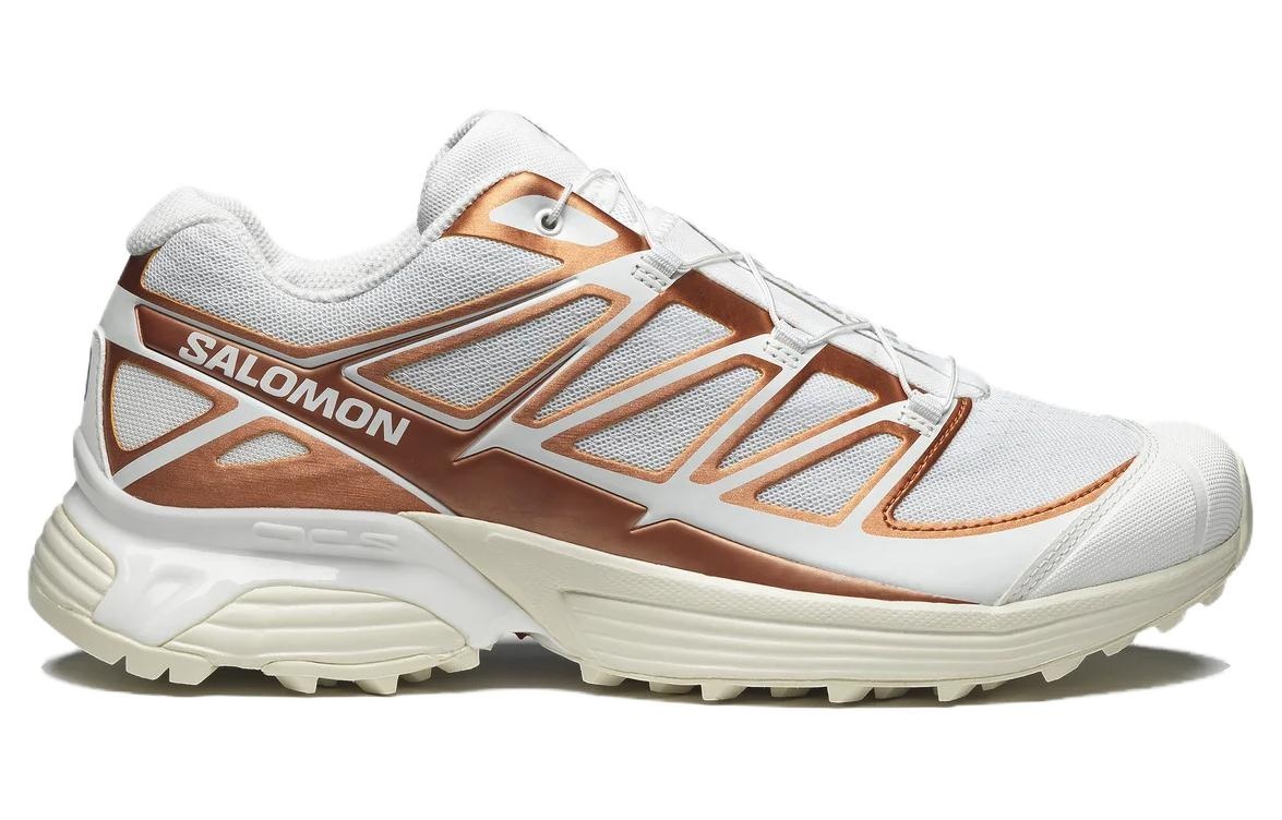 SALOMON XT-Pathway Metallic Sneakers 'White Ftw Copper Almond Milk' 474389 - 2