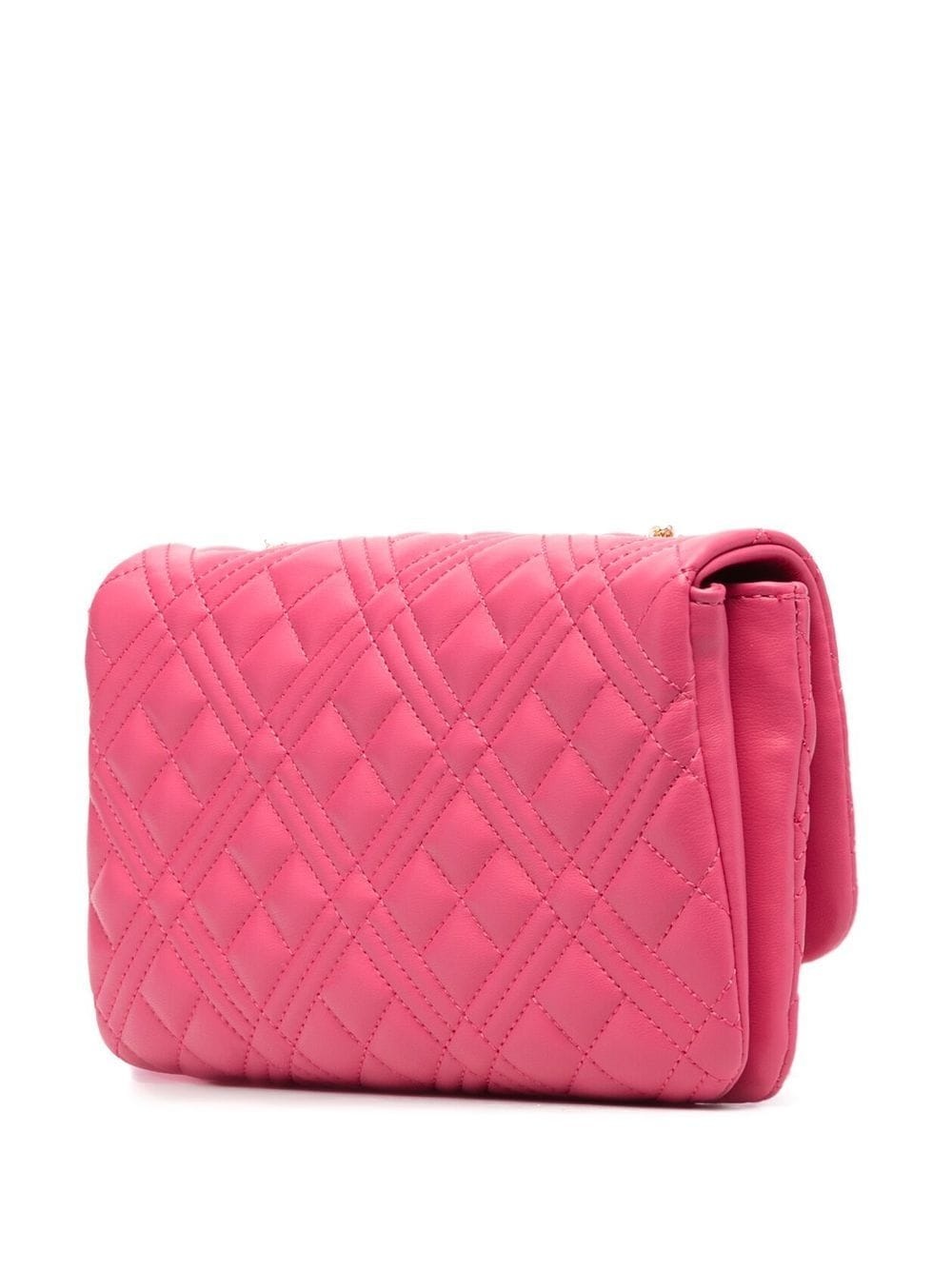 logo-plaque quilted shoulder bag - 3