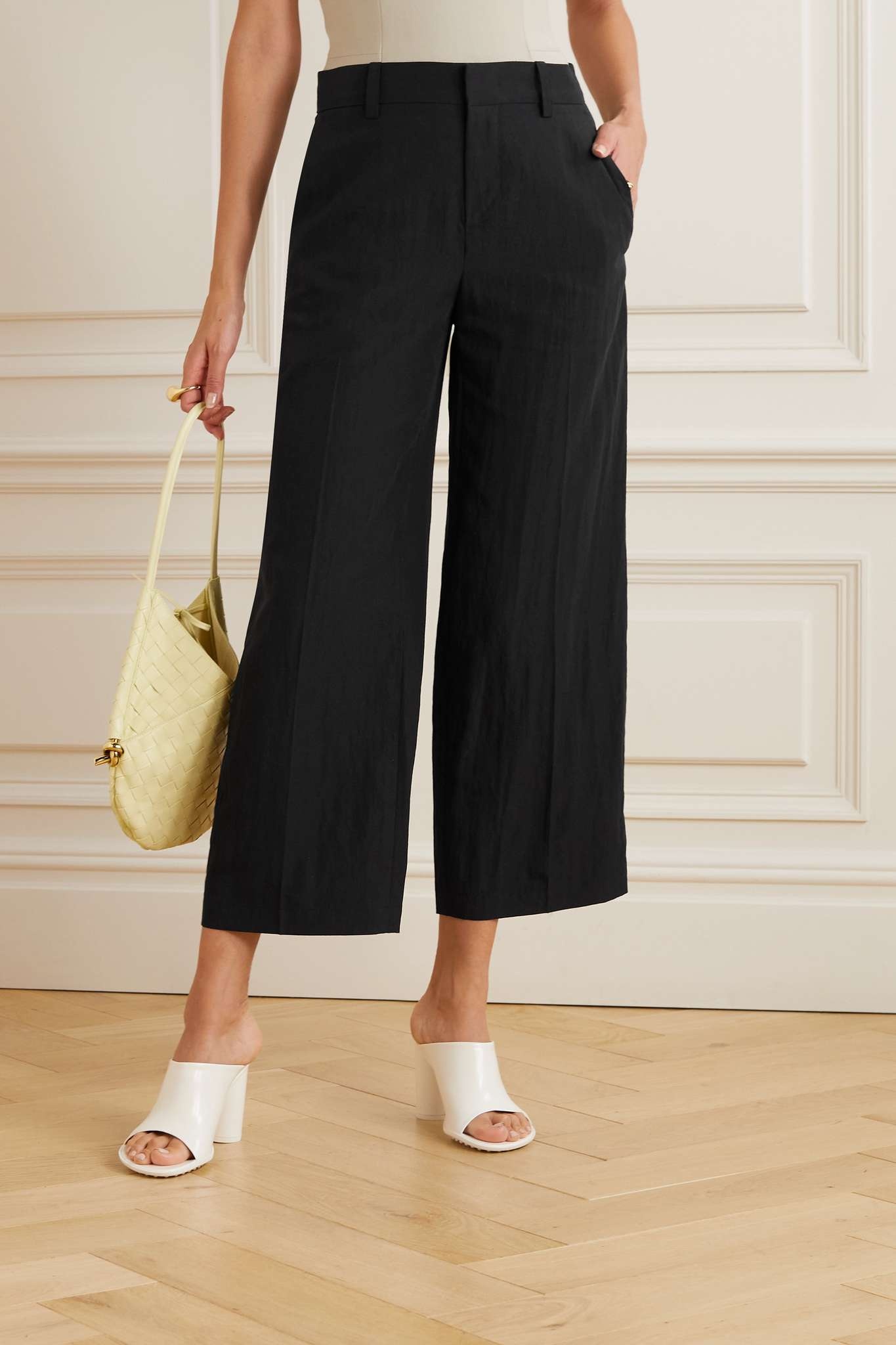 Cropped TENCEL Lyocell-blend straight-leg pants - 4