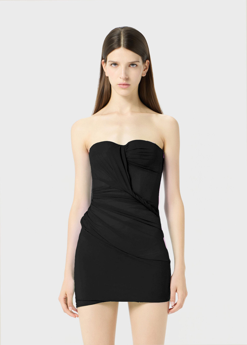 Blumarine JERSEY BUSTIER DRESS WITH TORCHON DETAILING outlook
