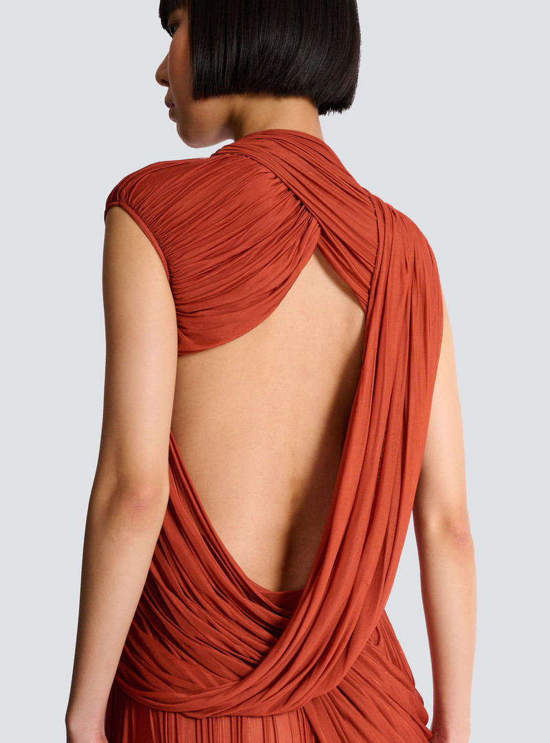 Draped flowing jersey dress 6
