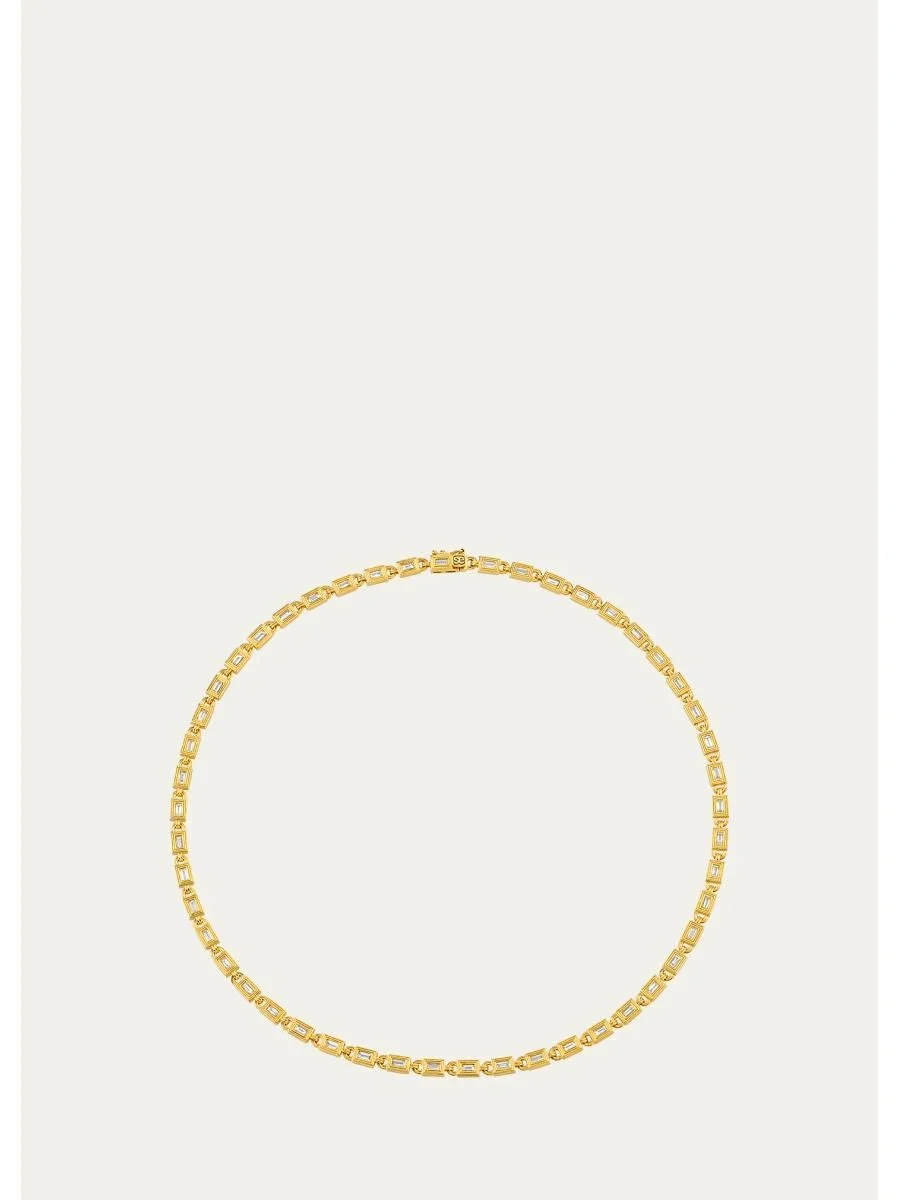 14K Yellow Gold & 2.356 TCW Diamond Tennis Necklace - 1