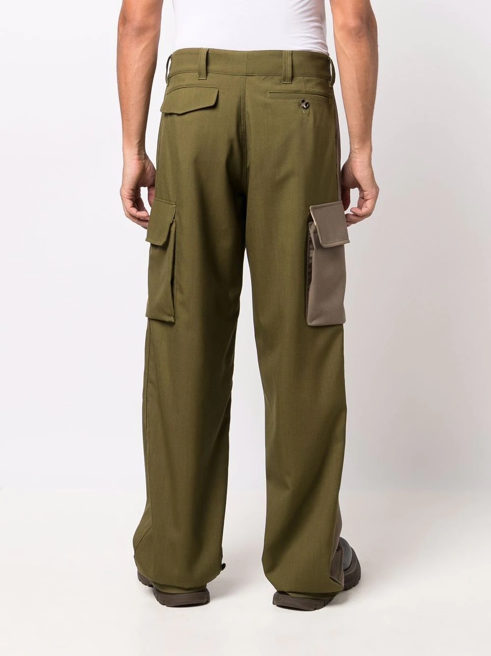 oversize colour-block cargo pants - 4