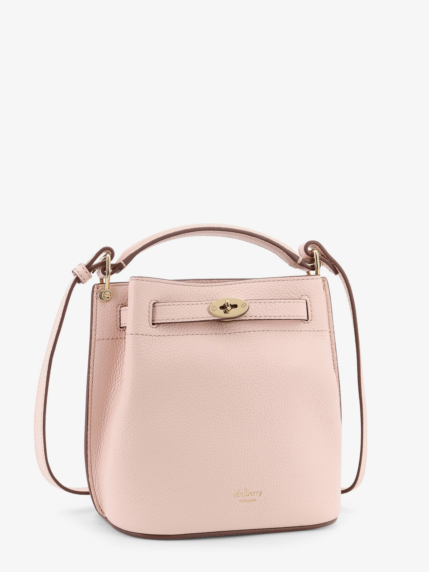 Mulberry Leather Bucket Bag With Logo - 3