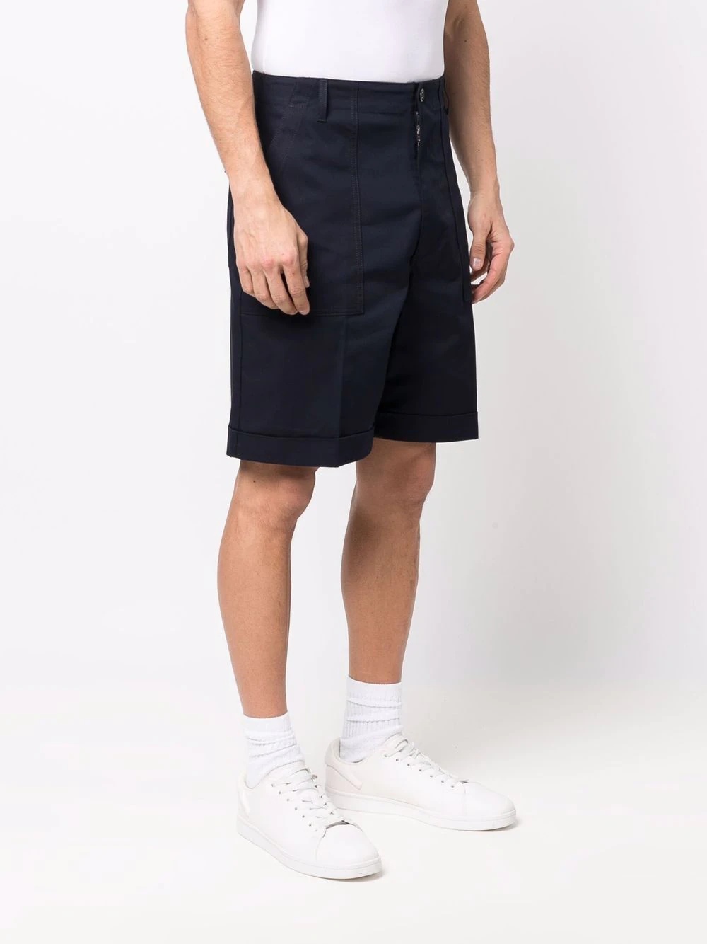 pressed-crease cotton shorts - 3