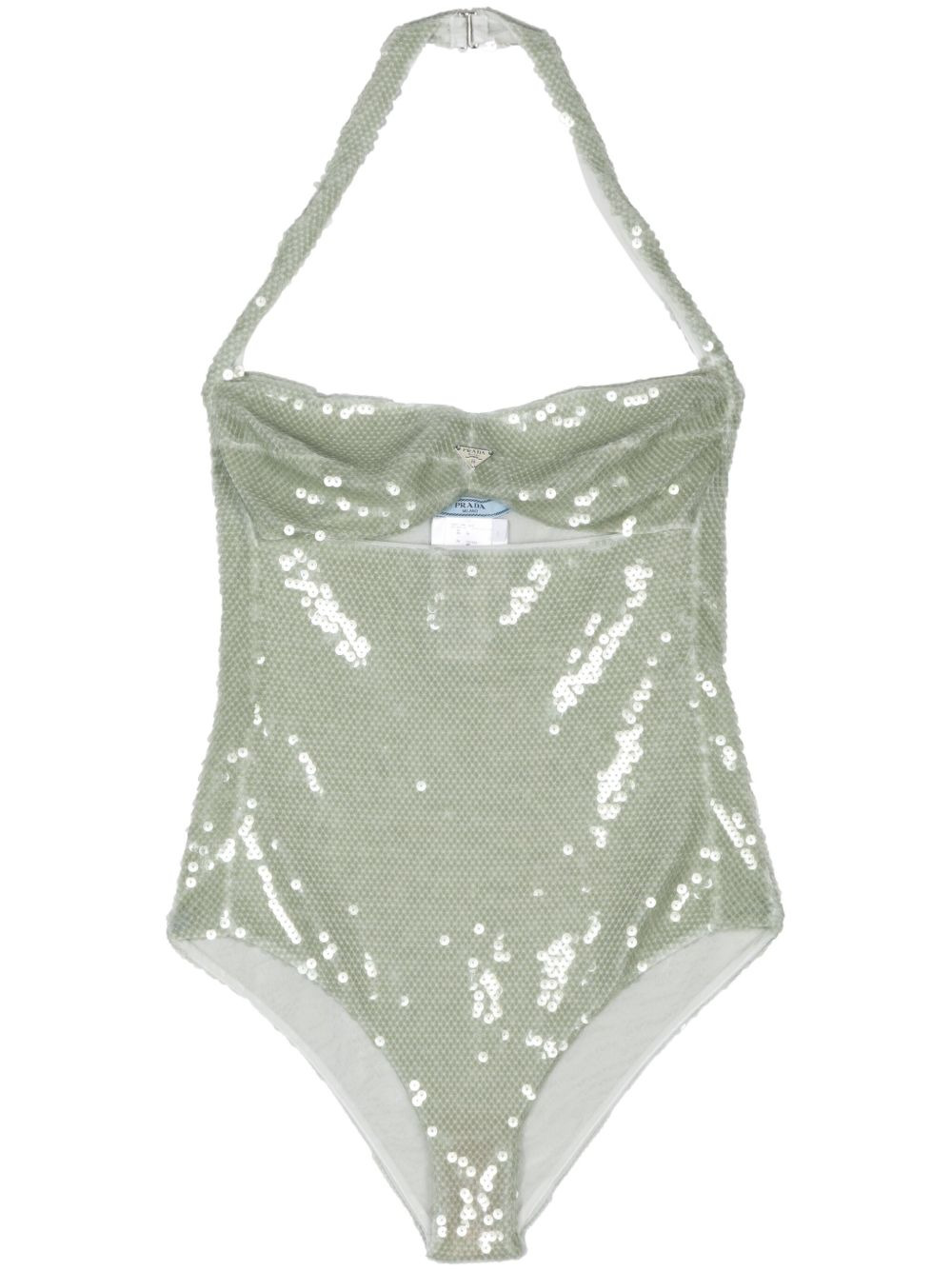 sequined tulle bodysuit - 1