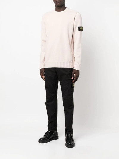 Stone Island logo-patch cashmere jumper outlook