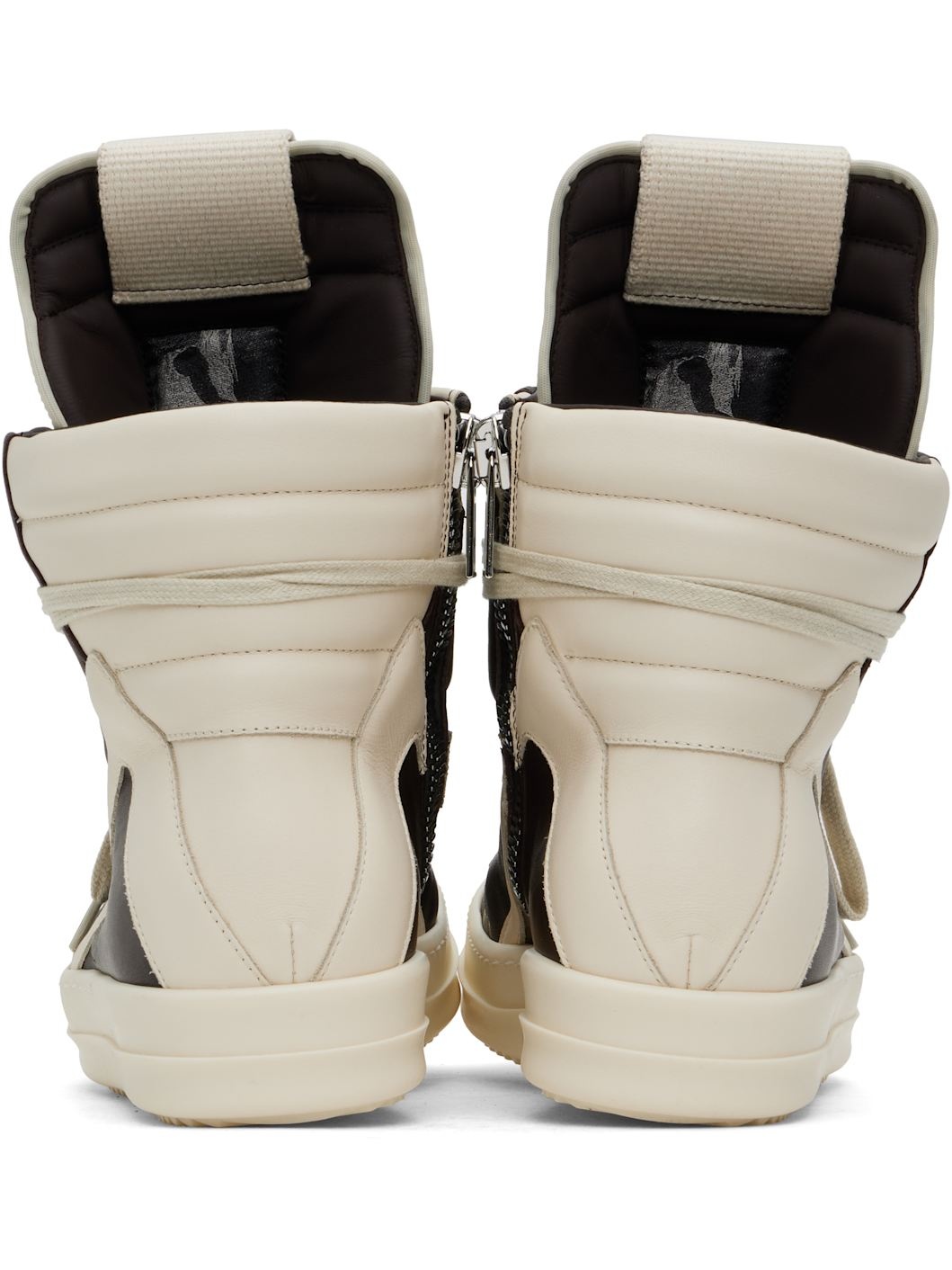 Brown & Off-White Hollywood Geobasket Sneakers - 2