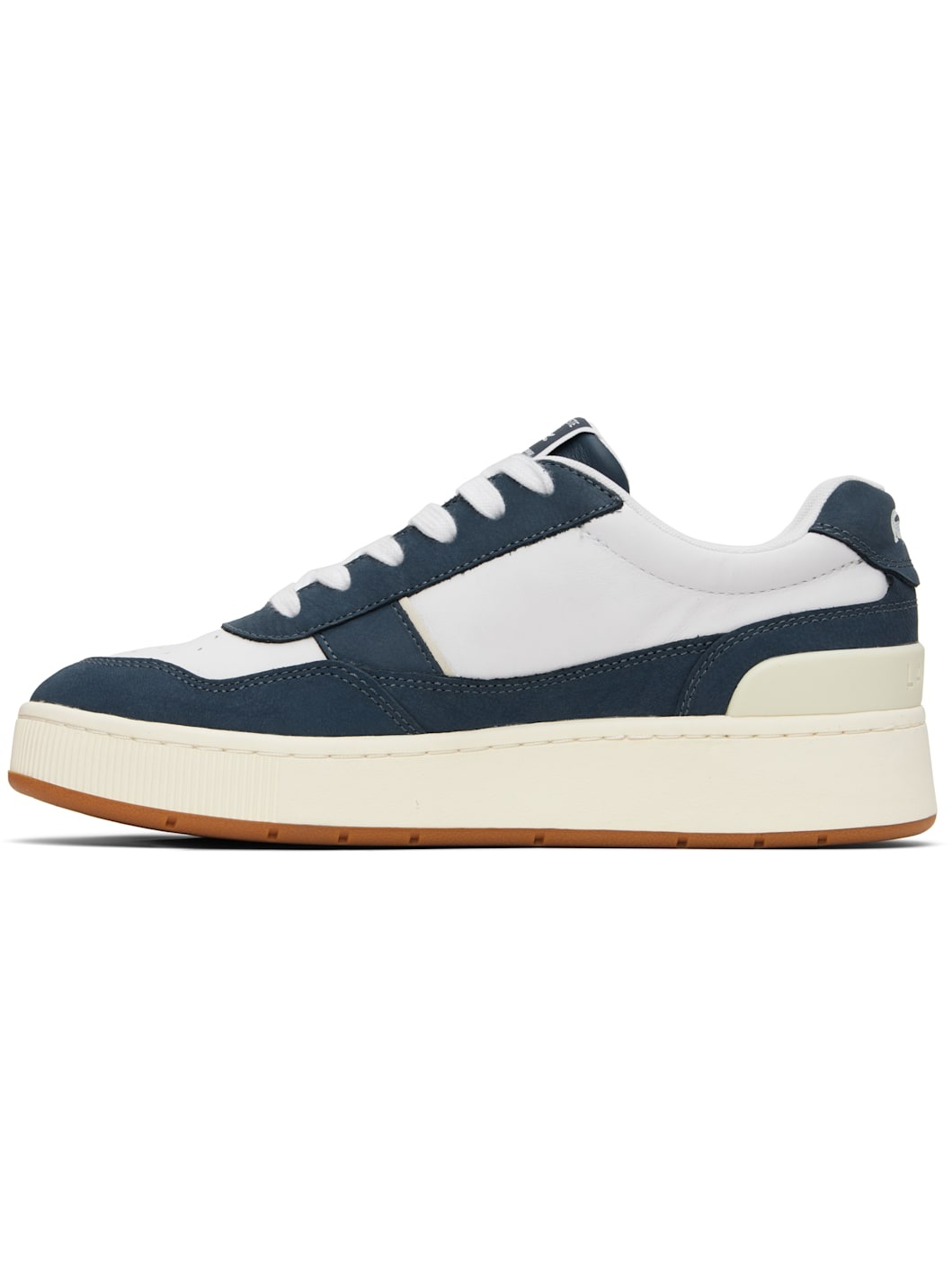 White & Navy Ace Clip Premium Sneakers - 3