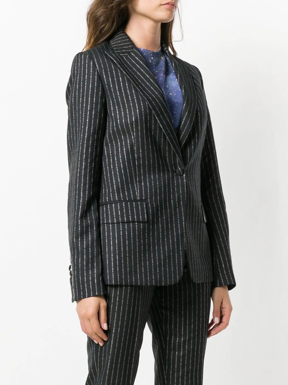pinstriped blazer - 3