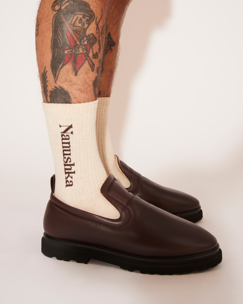 SEAN - Padded leather loafers - Chocolate 4