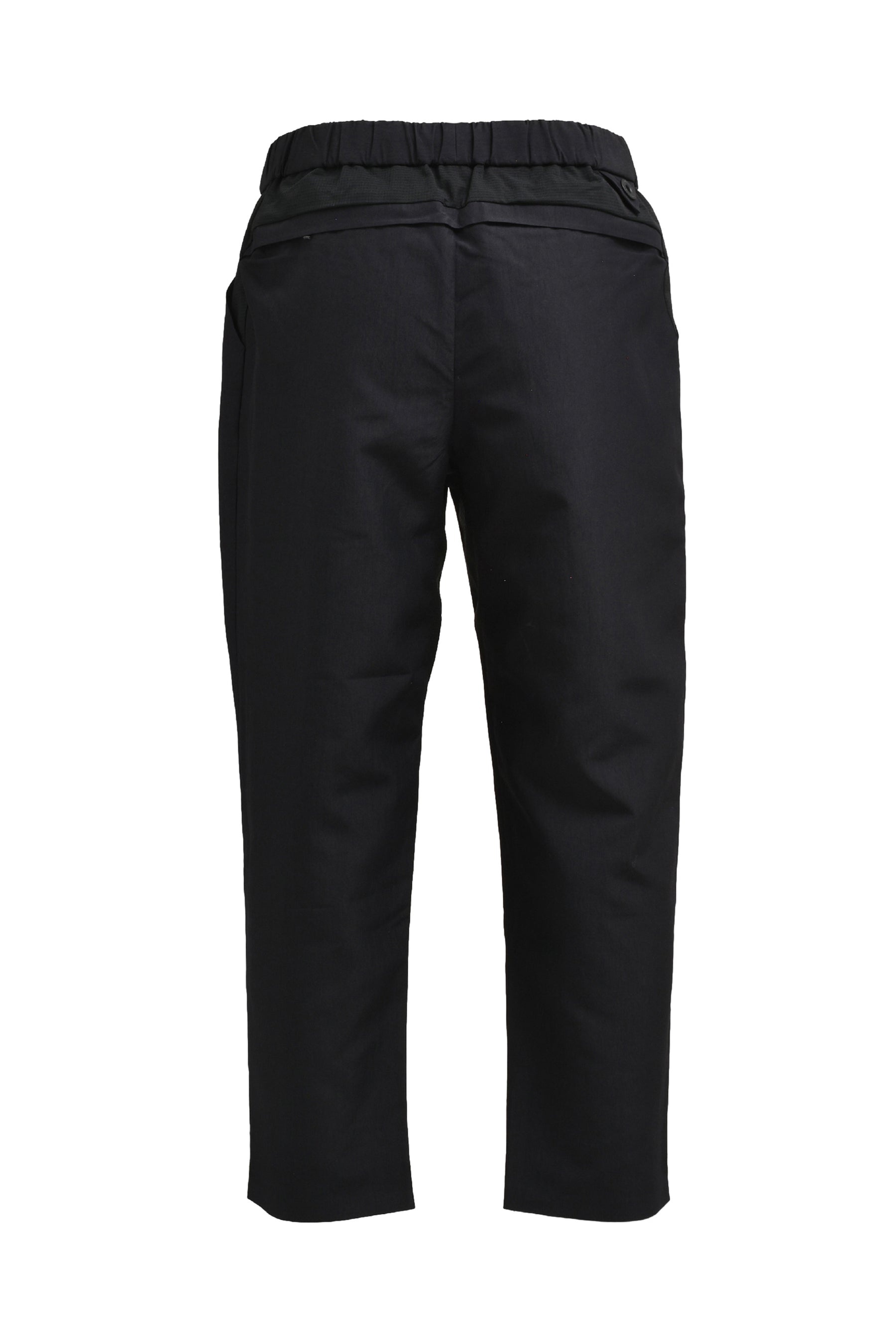 POLYESTER TAFFETA TAPERED EASY PANTS / BLK - 2