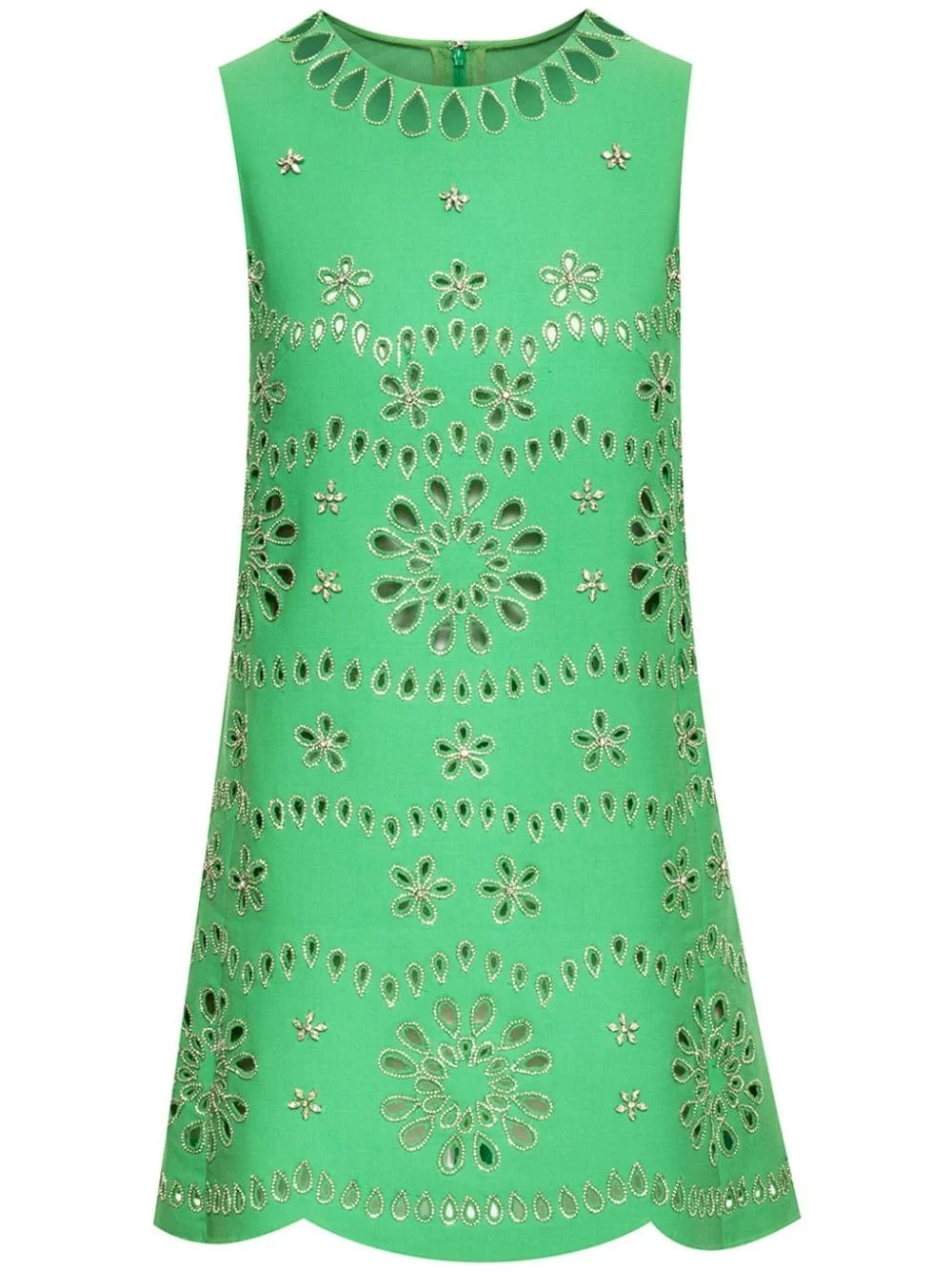 crystal-embellished shift minidress - 1