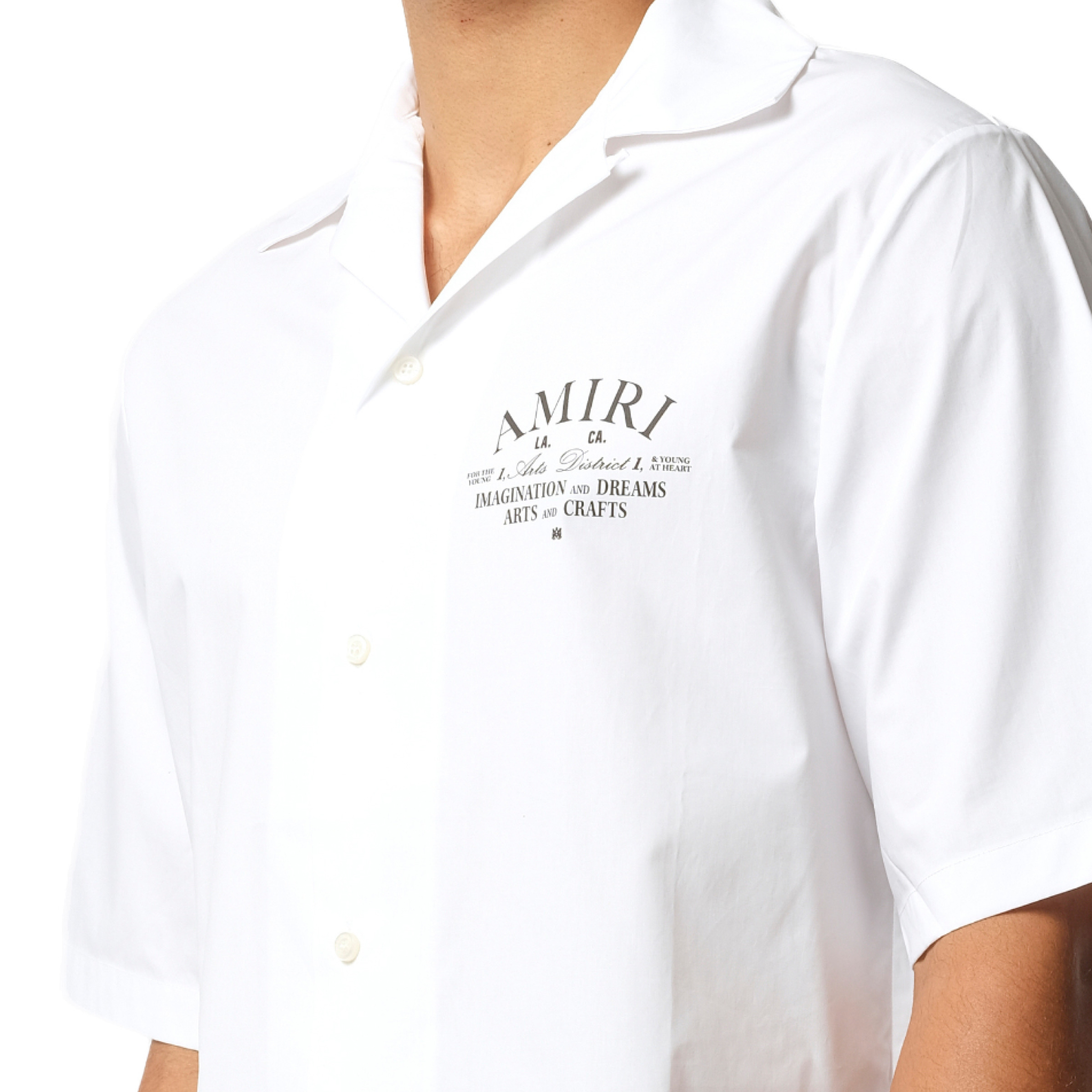 Arts District Camp Shirt in White - 3