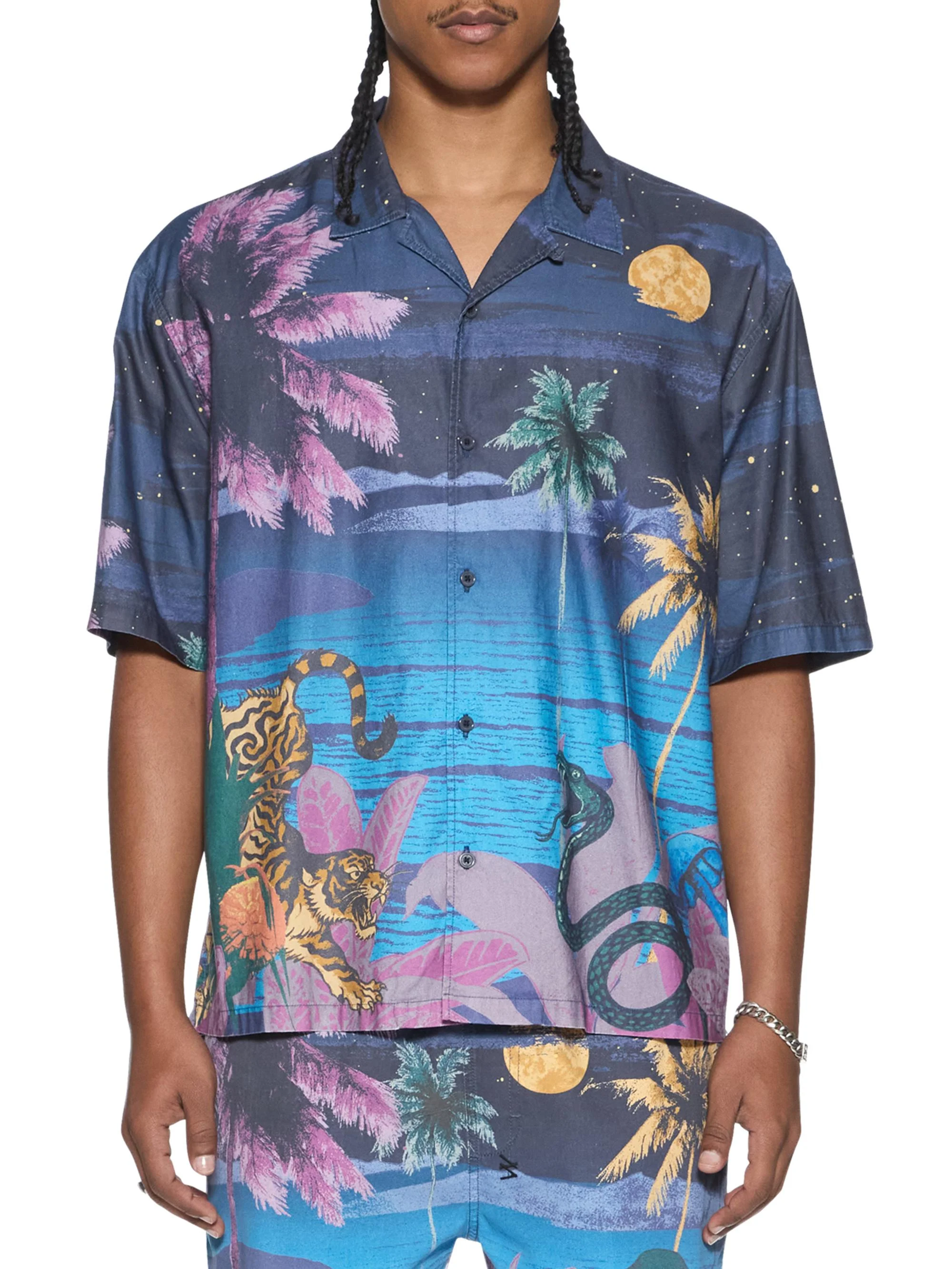 Men's Moonlight Diner Short-Sleeve Camp Shirt - Assorted - 1