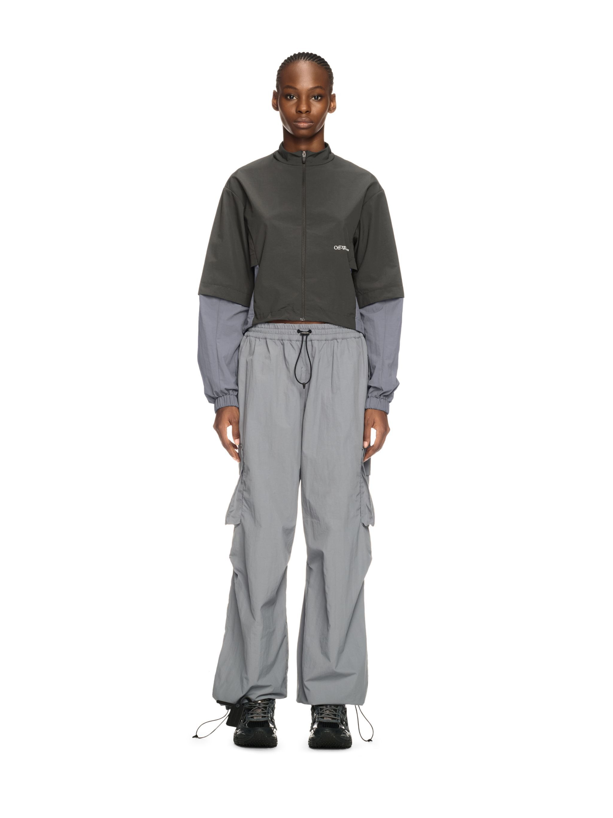 Dark Gray Off Parachute Jacket - 2