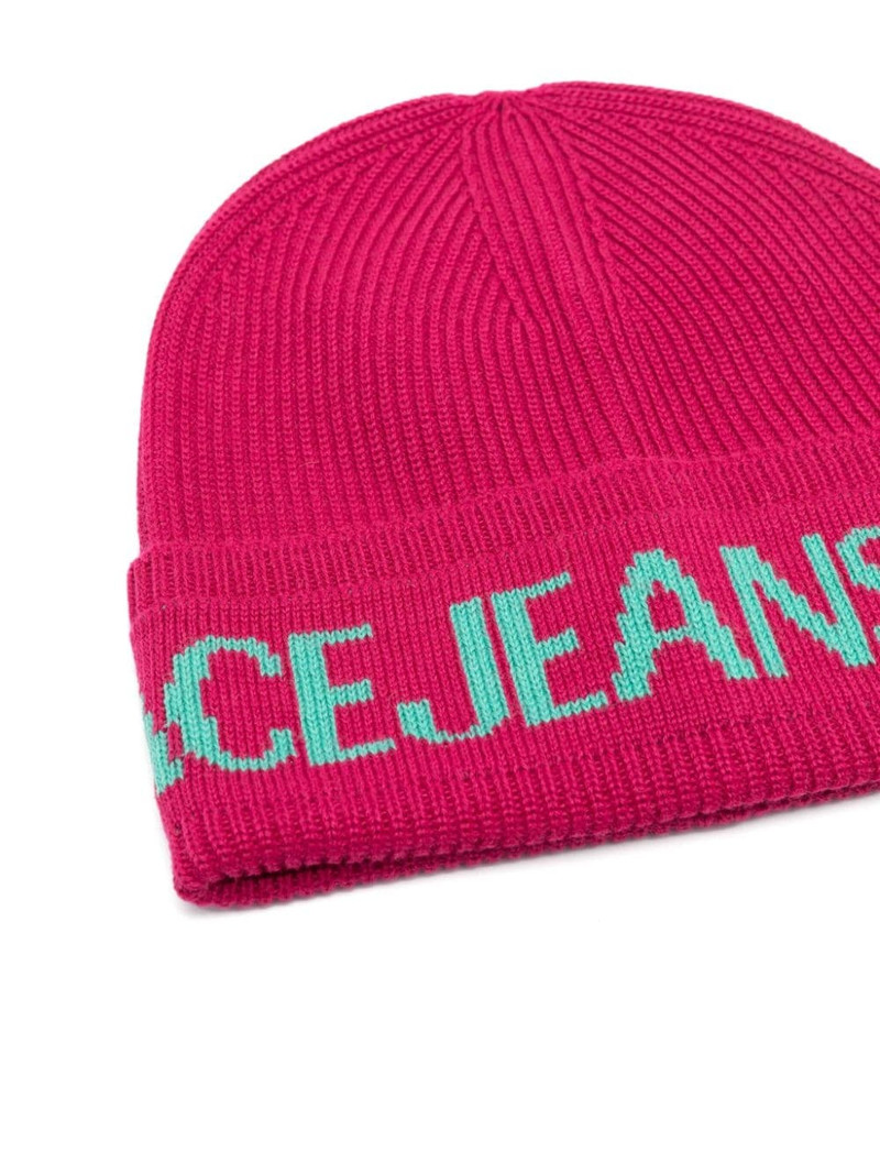 VERSACE JEANS COUTURE logo-intarsia beanie outlook