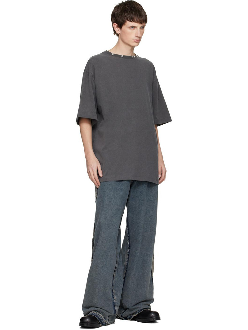 We11done Gray Logo Metal Chip T-shirt outlook