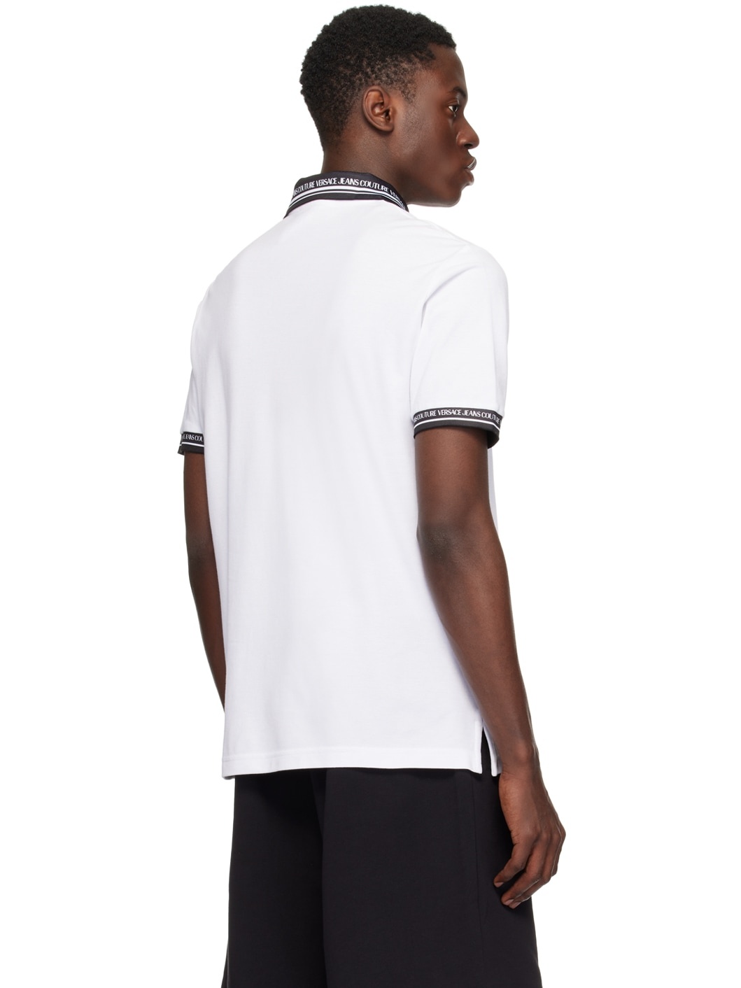 White Printed Polo - 3