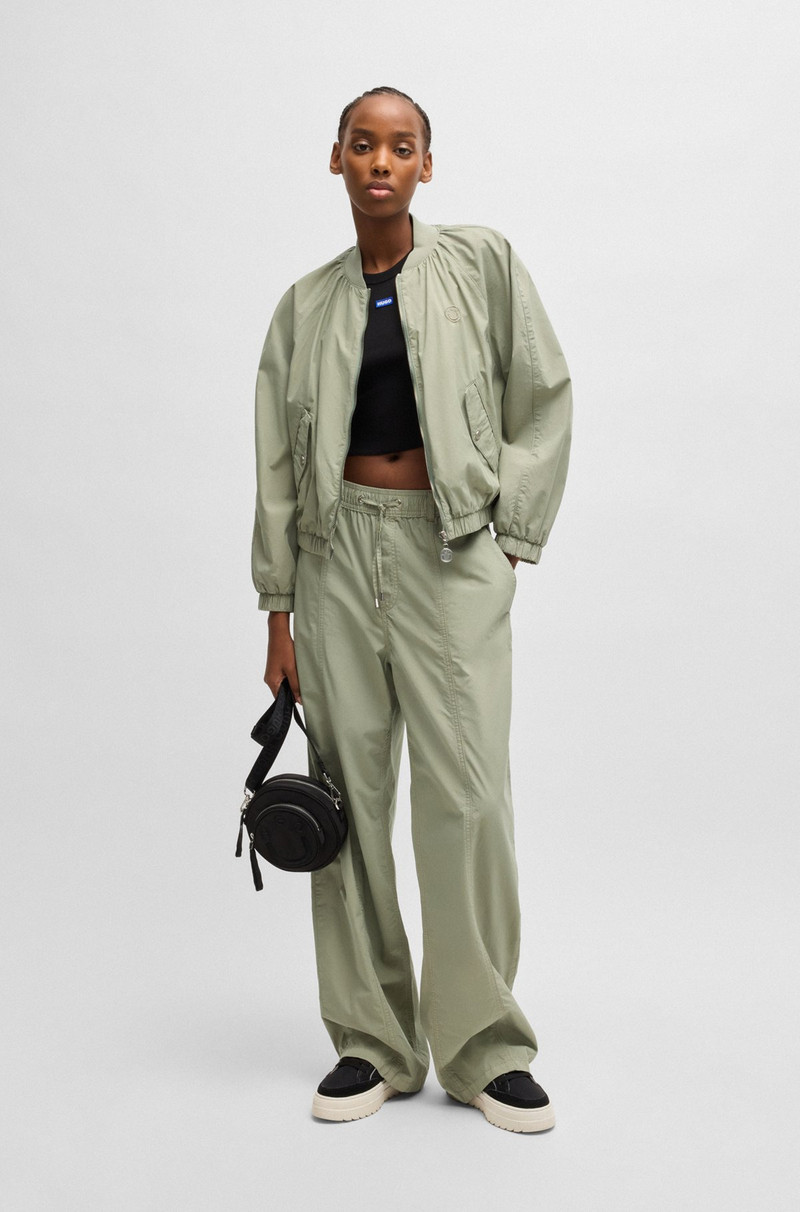 HUGO RELAXED-FIT TROUSERS IN COTTON CANVAS outlook