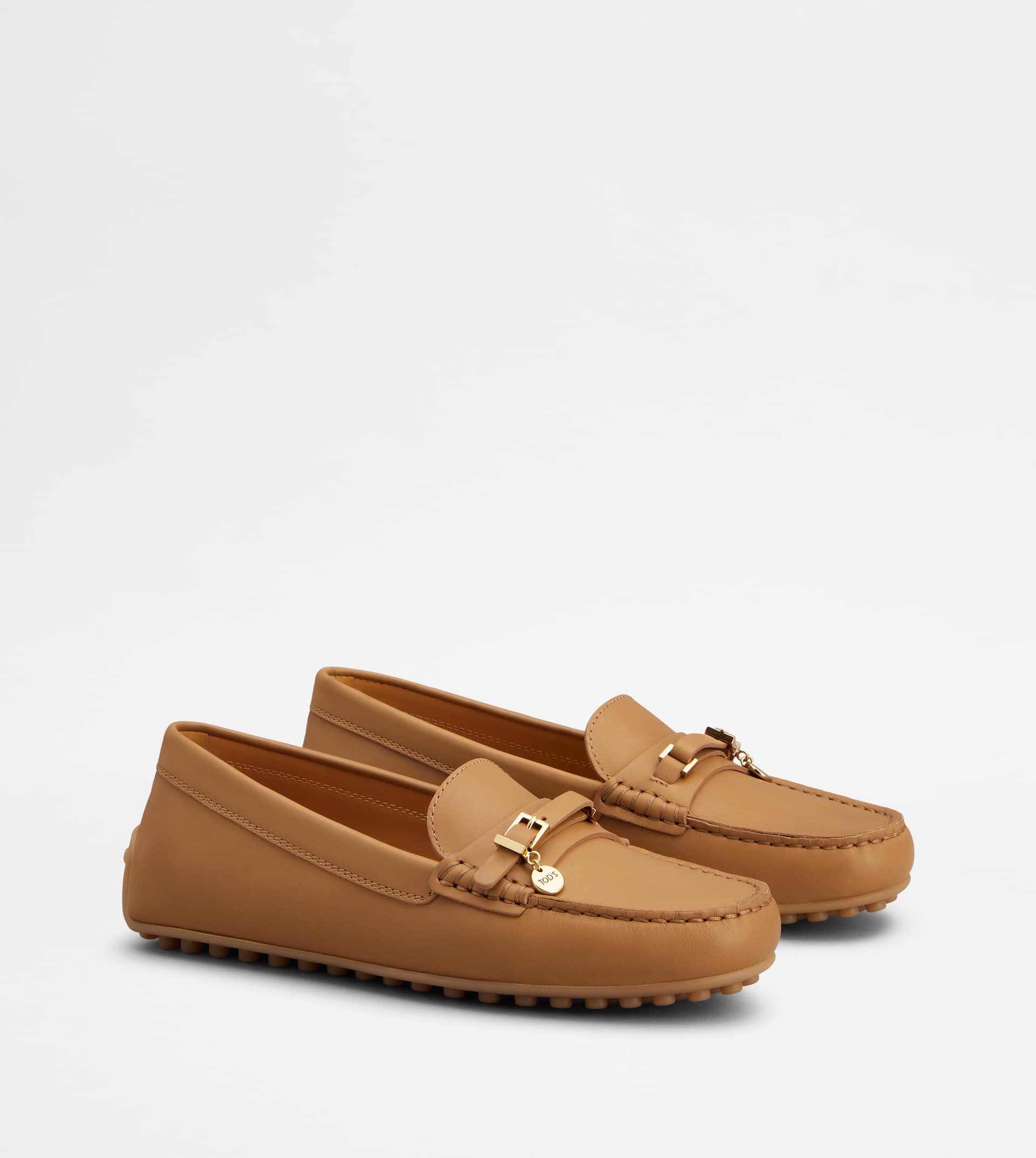 CITY GOMMINO DRIVING SHOES IN LEATHER - BEIGE - 2