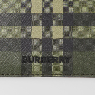 Burberry Check Print Leather Card Case outlook