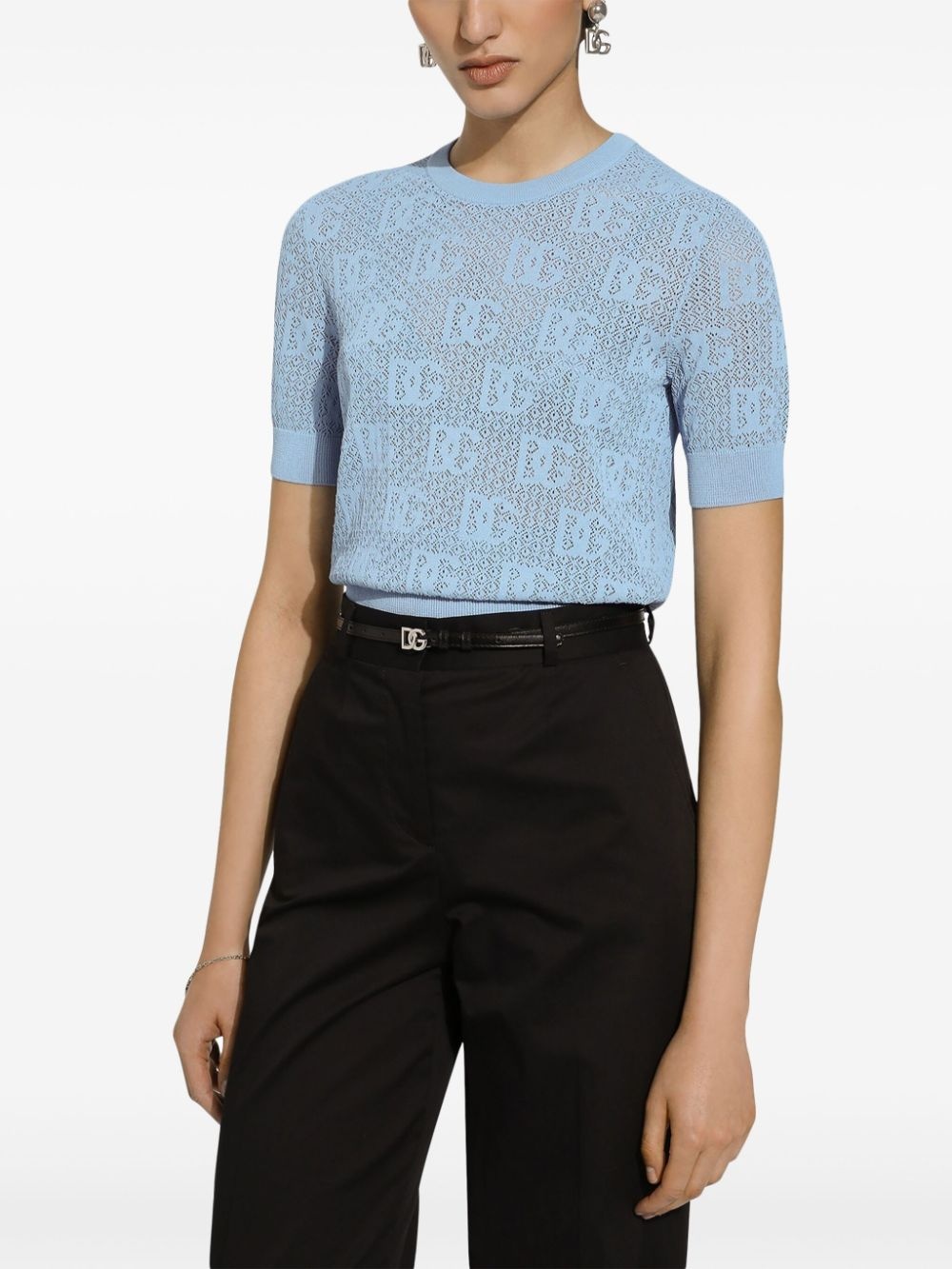 logo embroidered top - 5