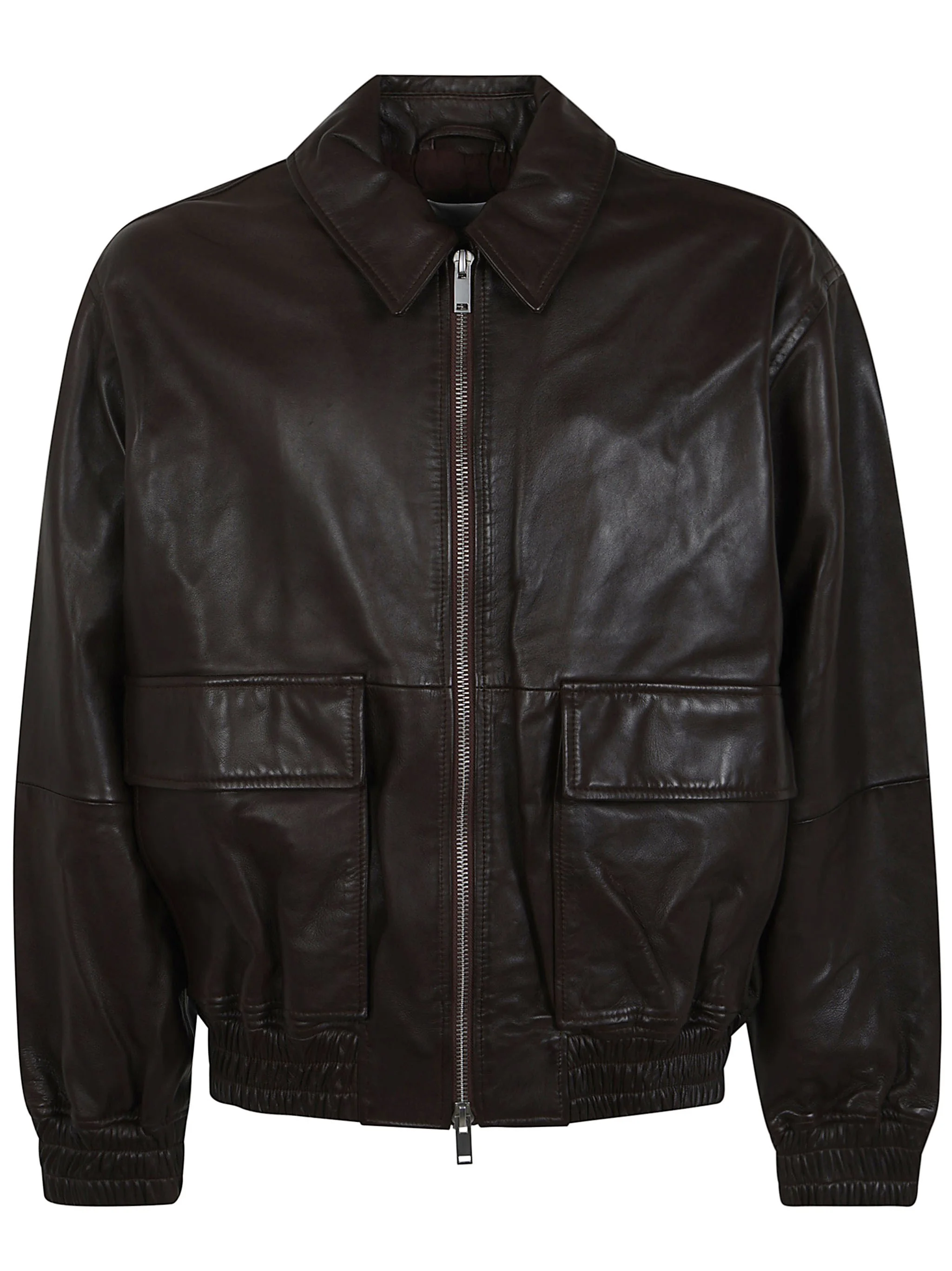 Jacket Leather Bomber - 1