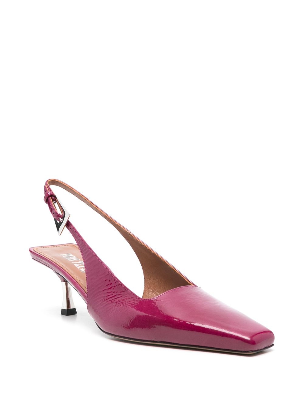 60mm patent slingback pumps - 2