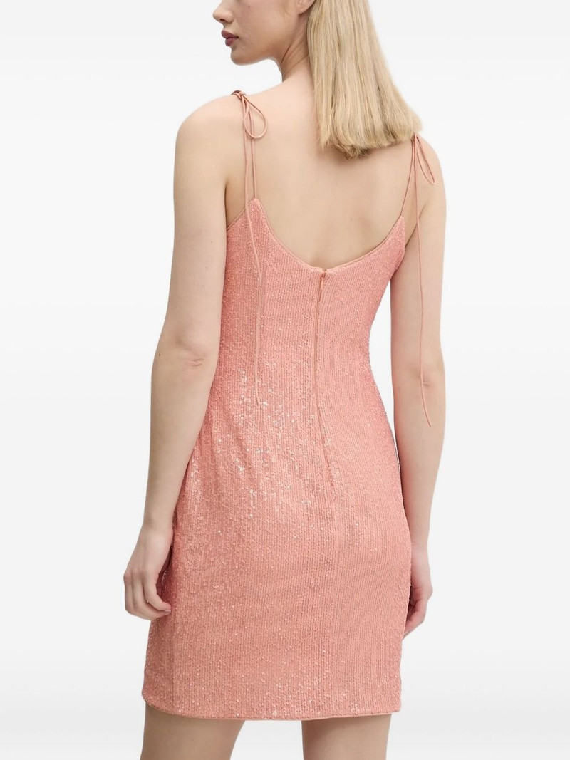 HUGO sequin tie-strap mini dress outlook