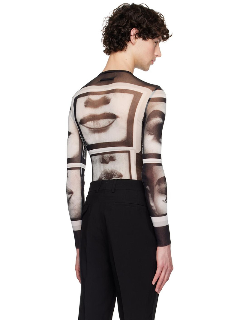 Black 'The Eyes And Lips' Long Sleeve T-Shirt 3