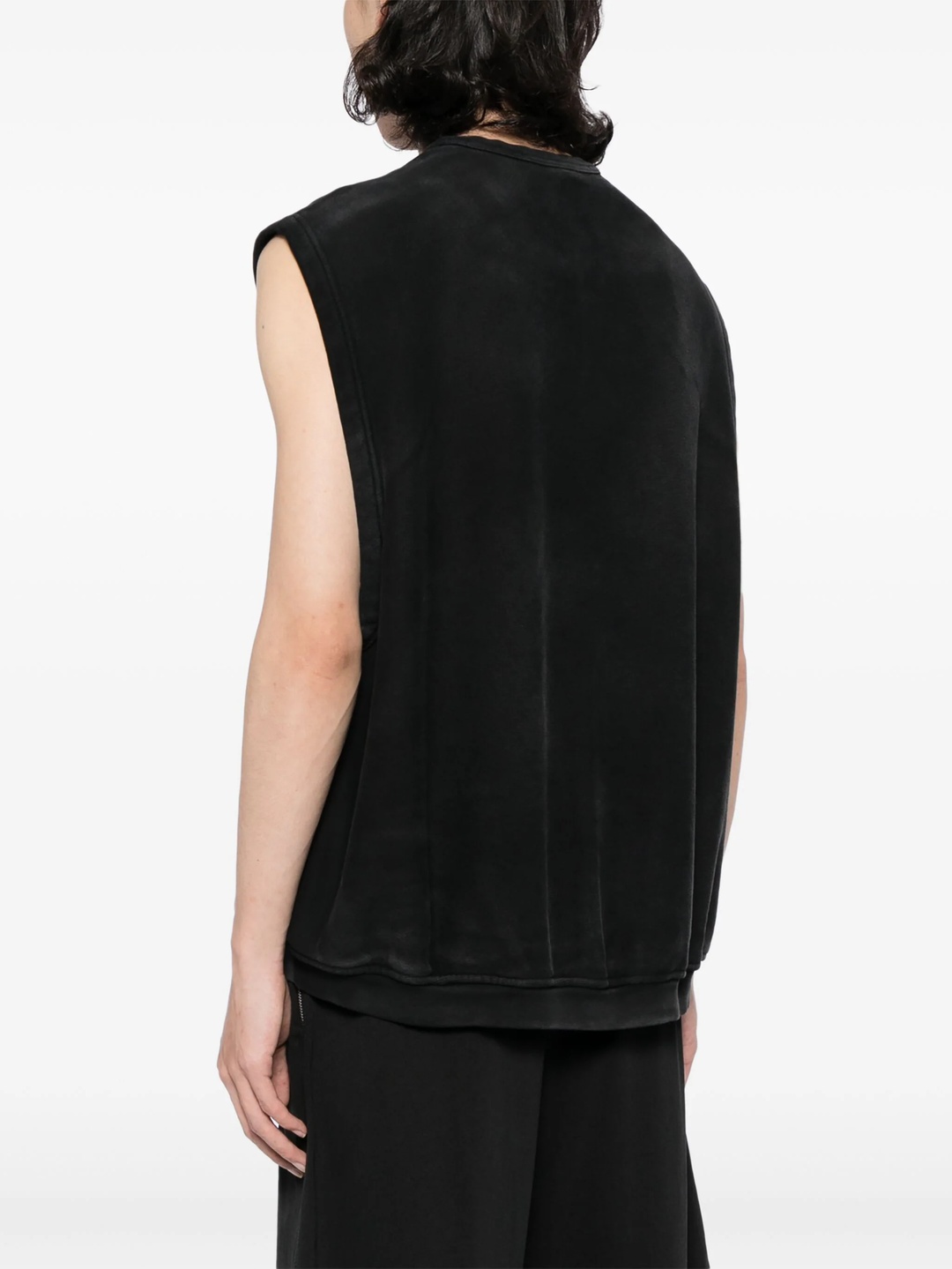 Crew Neck Vest With Pigment Wash - 5