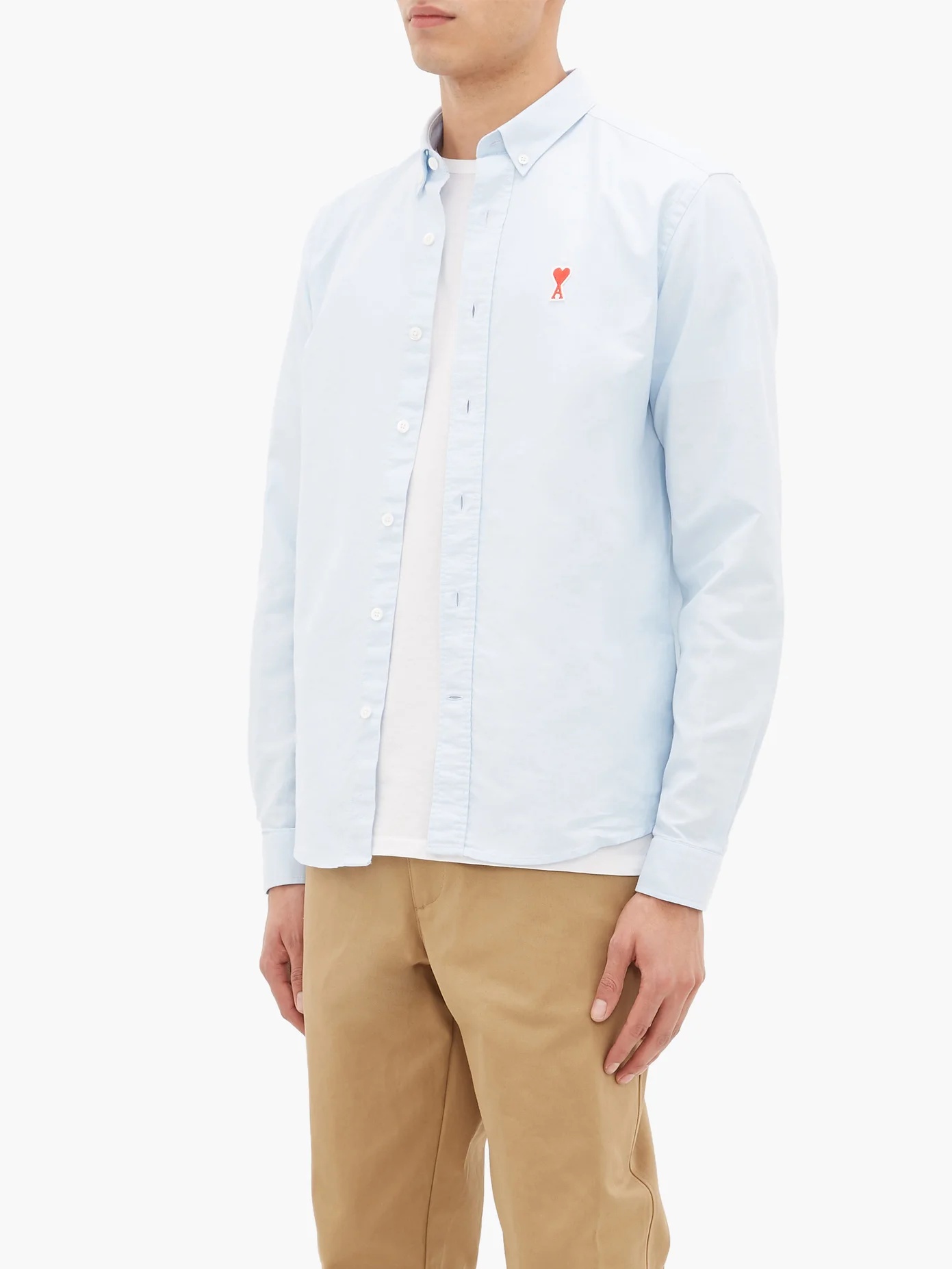 Logo-embroidered striped cotton-poplin shirt - 6