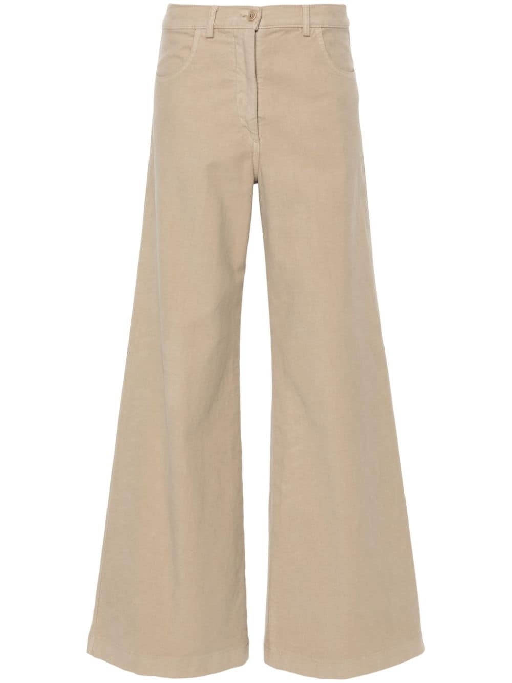 fustian high-waisted trousers - 1