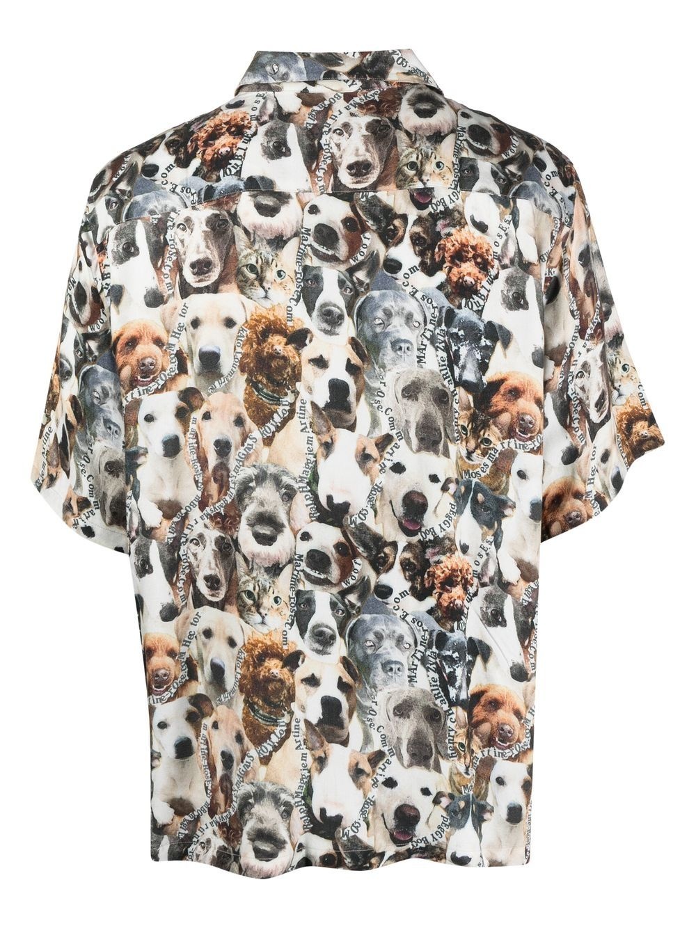 pet-print short-sleeved shirt - 2