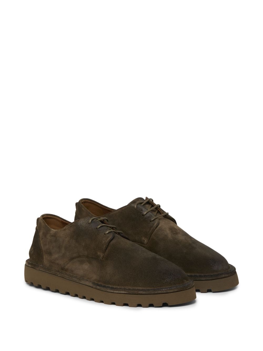 lace-up suede derby shoes - 2